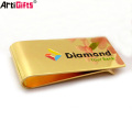 Wholesale promotion gold metal money clips with customized logo